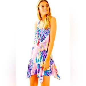 EUC-Lilly Pulitzer Tank Dress-Multi Off The Grid- Large